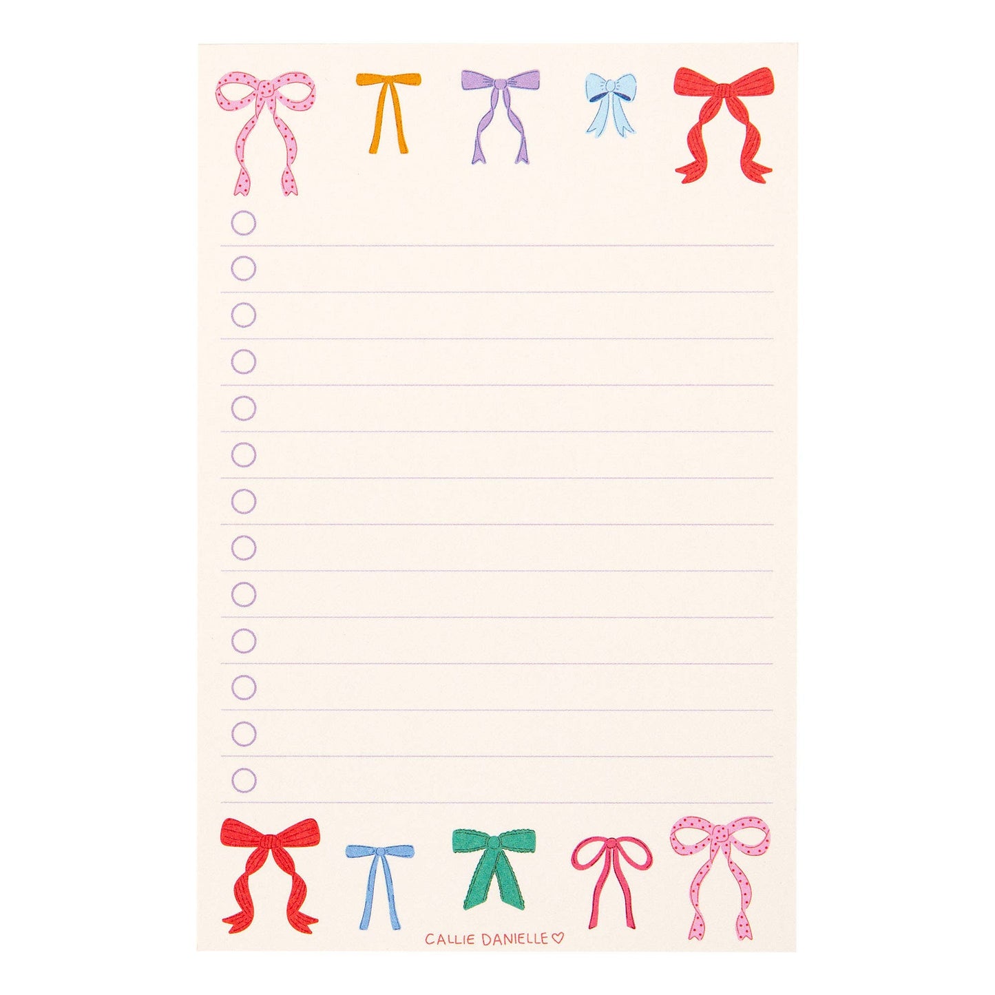 Coquette Bows To Do List Notepad