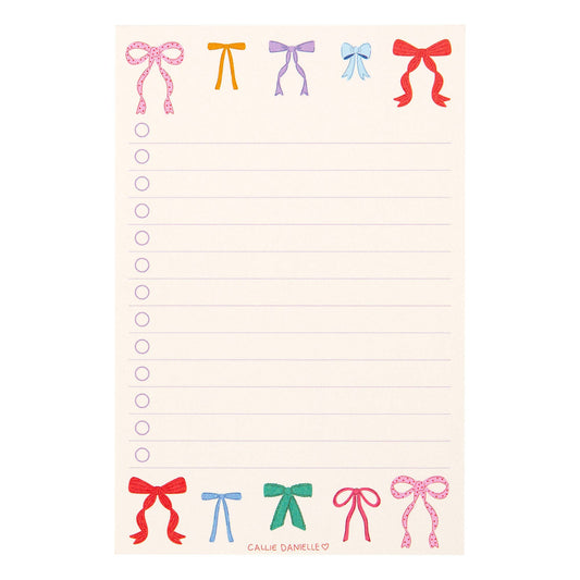 Coquette Bows To Do List Notepad