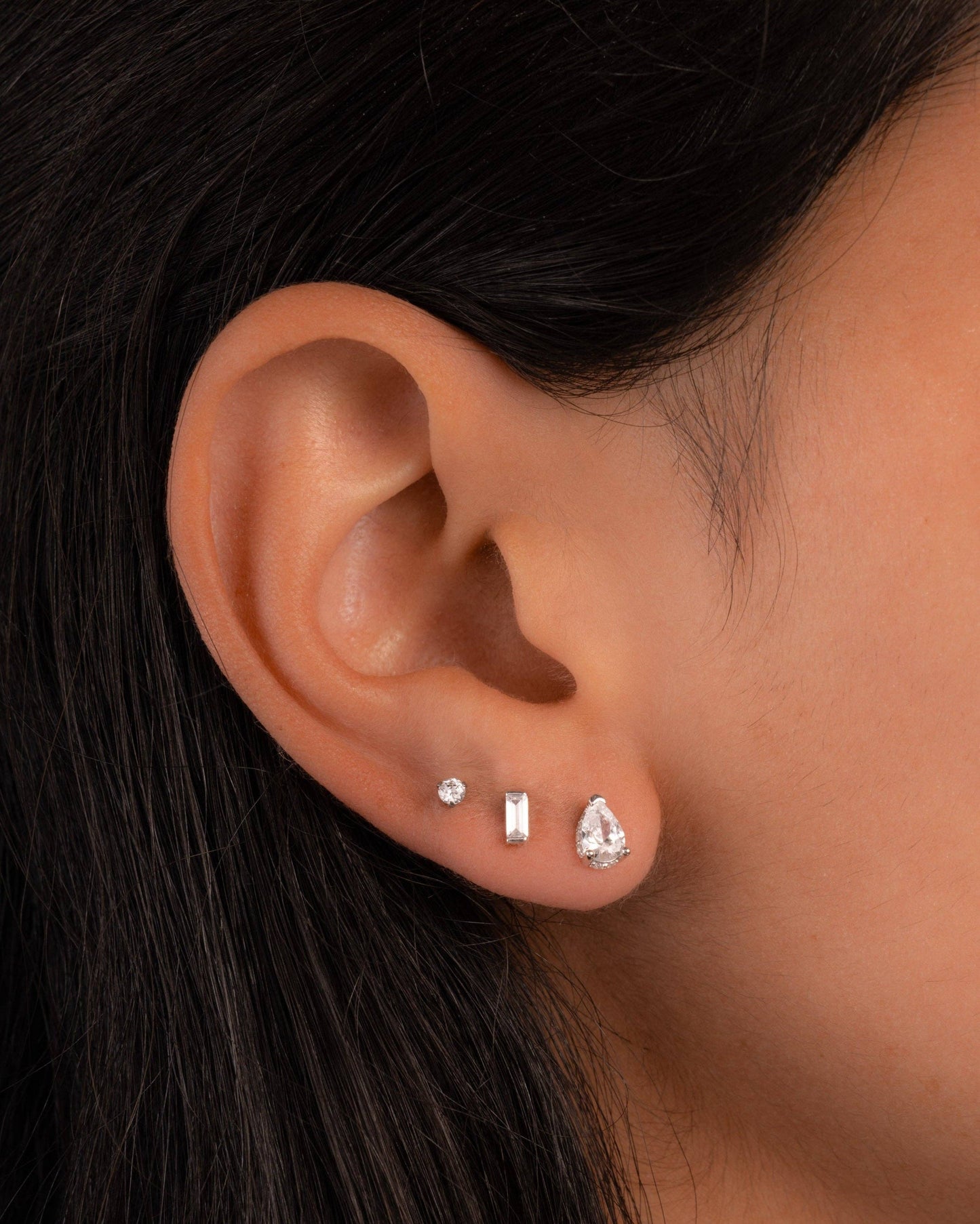 Pear Studs: Gold