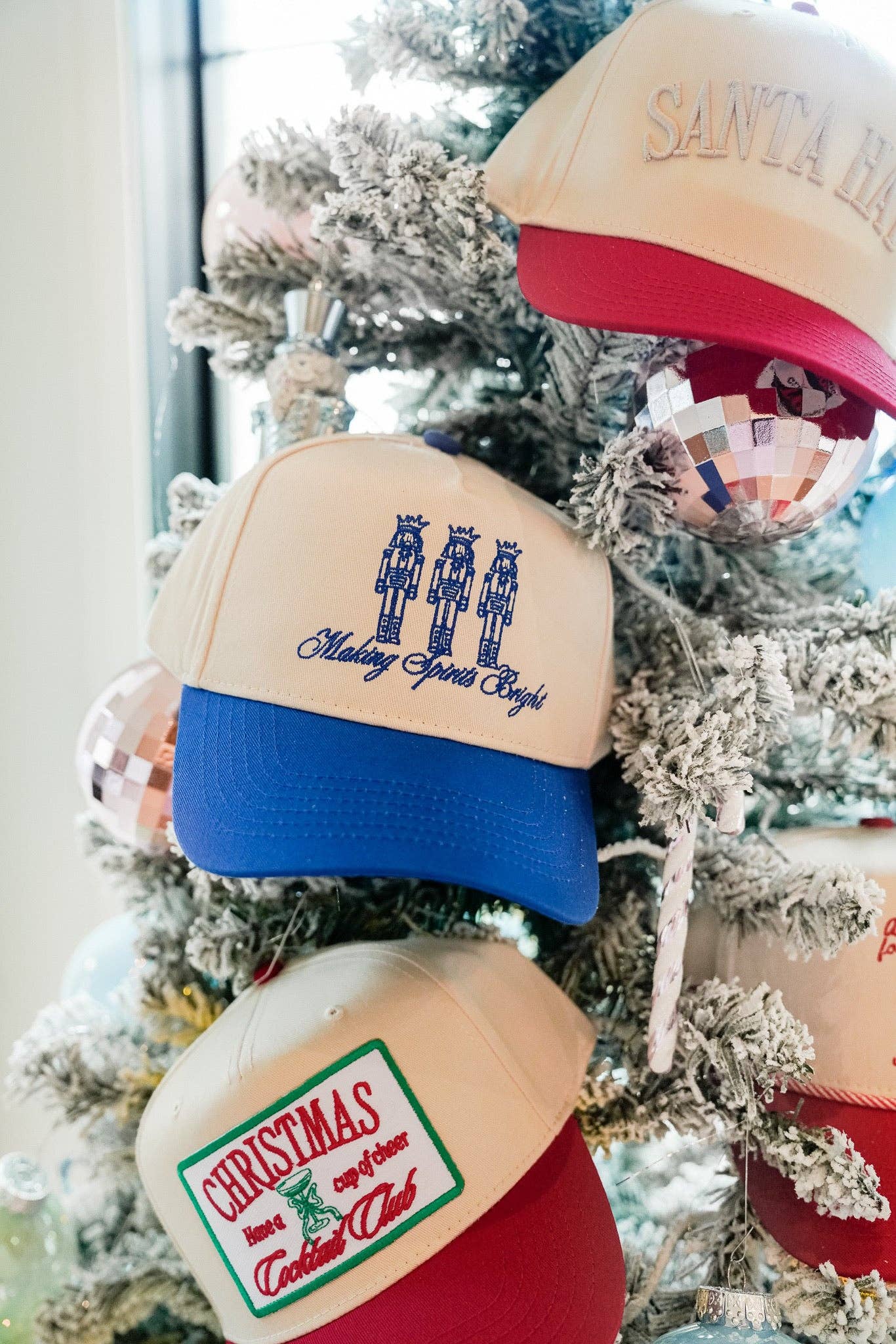 Making Spirits Bright - Blue Vintage Trucker Hat