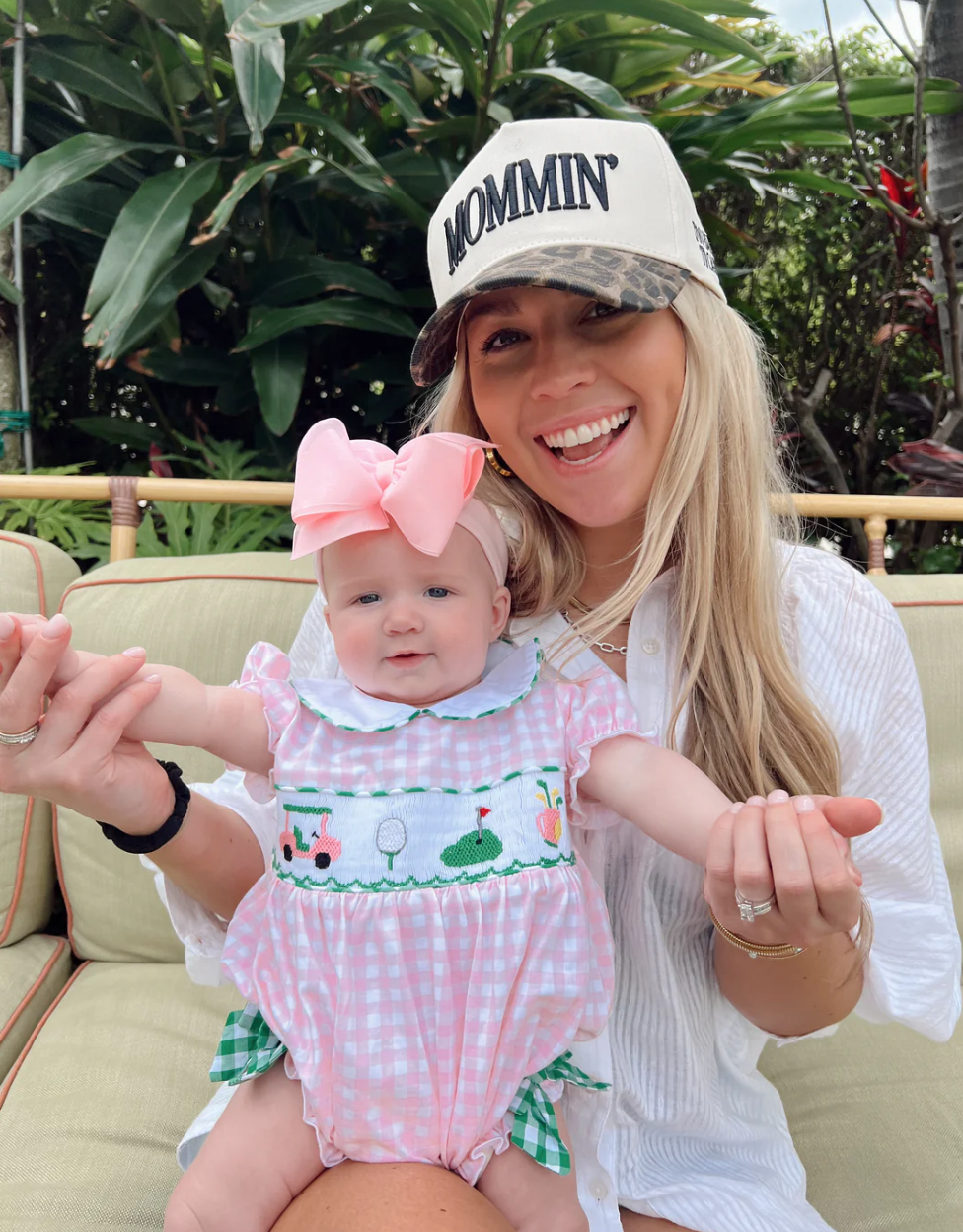 Mommin' - Black Vintage Trucker Hat: Cheetah