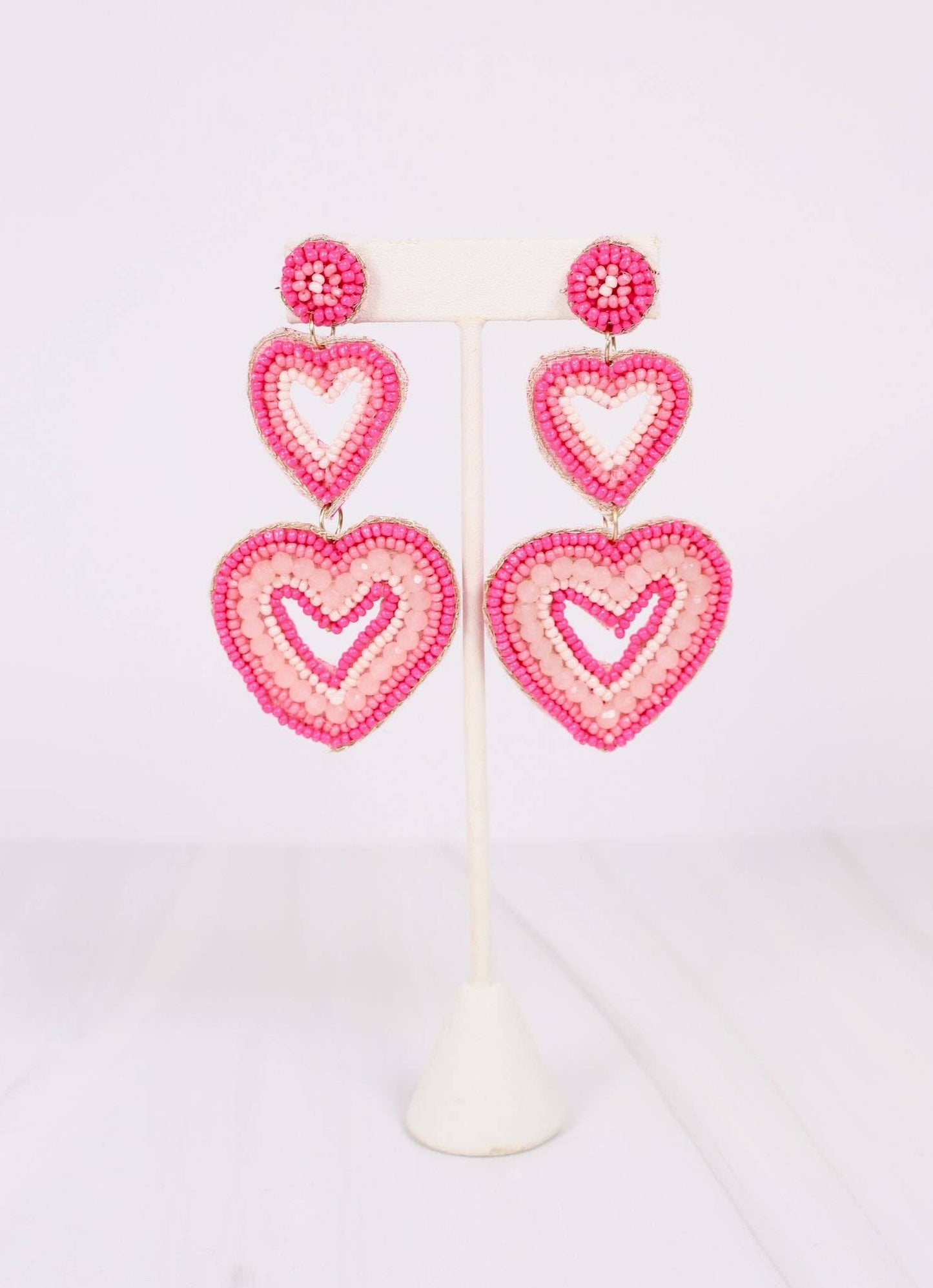 Enchanted Heart Drop Earring PINK