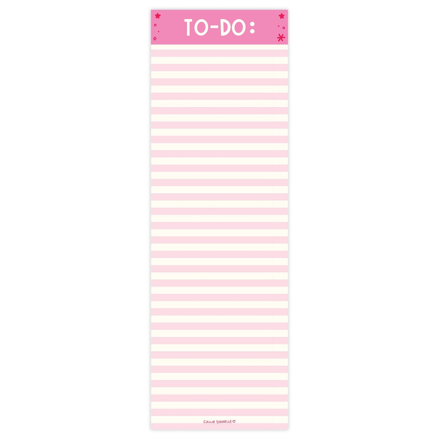 Pink Striped 4x12 To Do Notepad