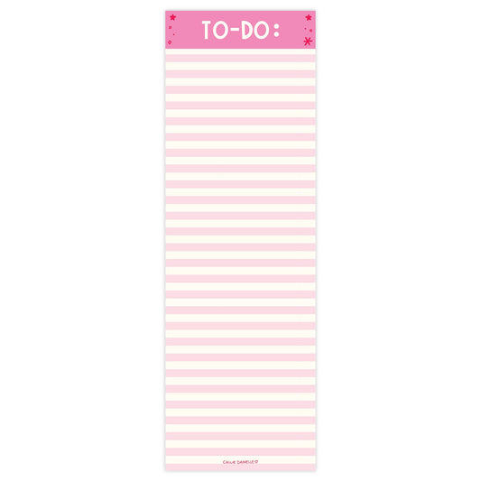 Pink Striped 4x12 To Do Notepad