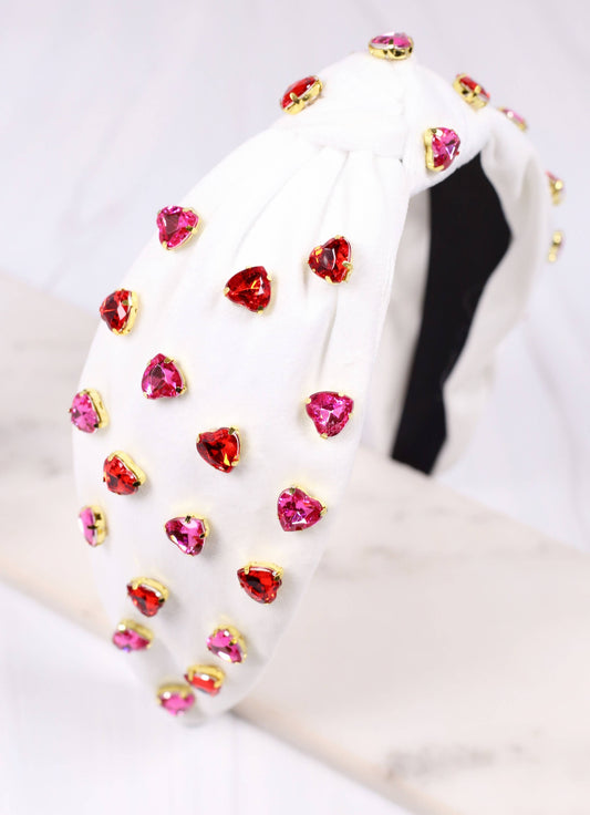 Lover Jeweled Headband WHITE: Default