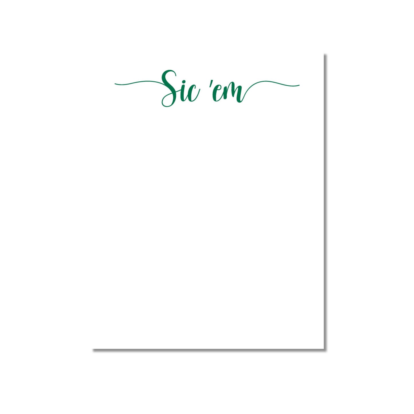 Collegiate Spirit Notepads: Sic Em - Baylor