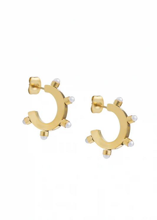 Belle Pearl Hoops