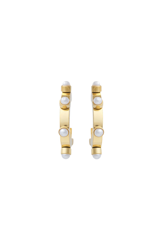Belle Pearl Hoops