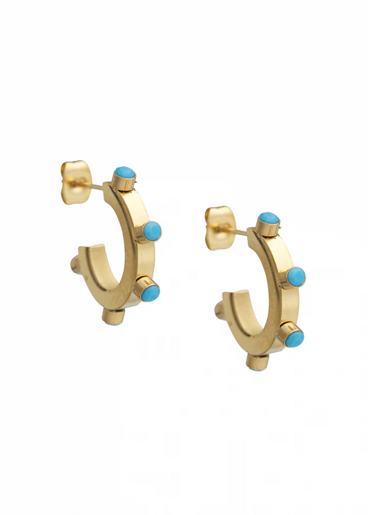 Belle Turquoise Hoops
