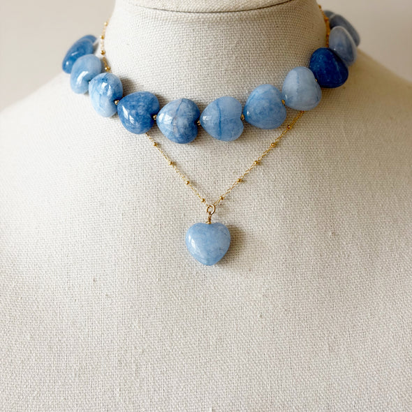 Maizy Stone Heart Necklace, XL