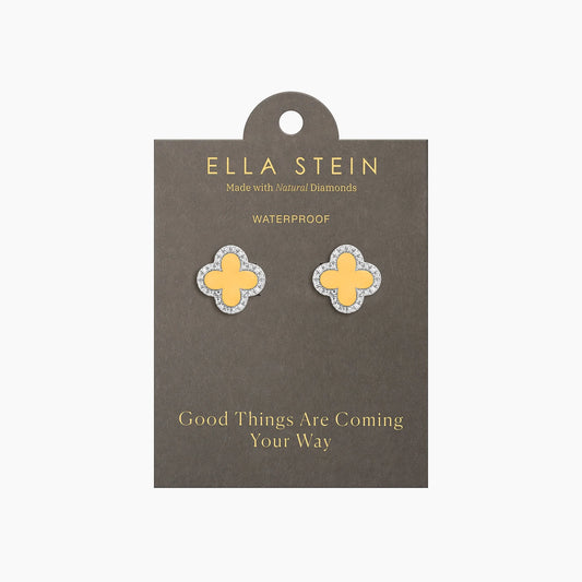 Gold Classic Bloom Clover Stud Earrings