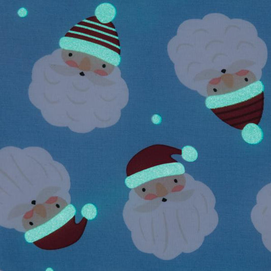 Blue Santa Glow Pajamas