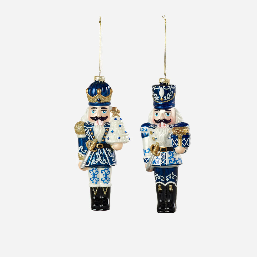 Blue / White Nutcracker Ornament