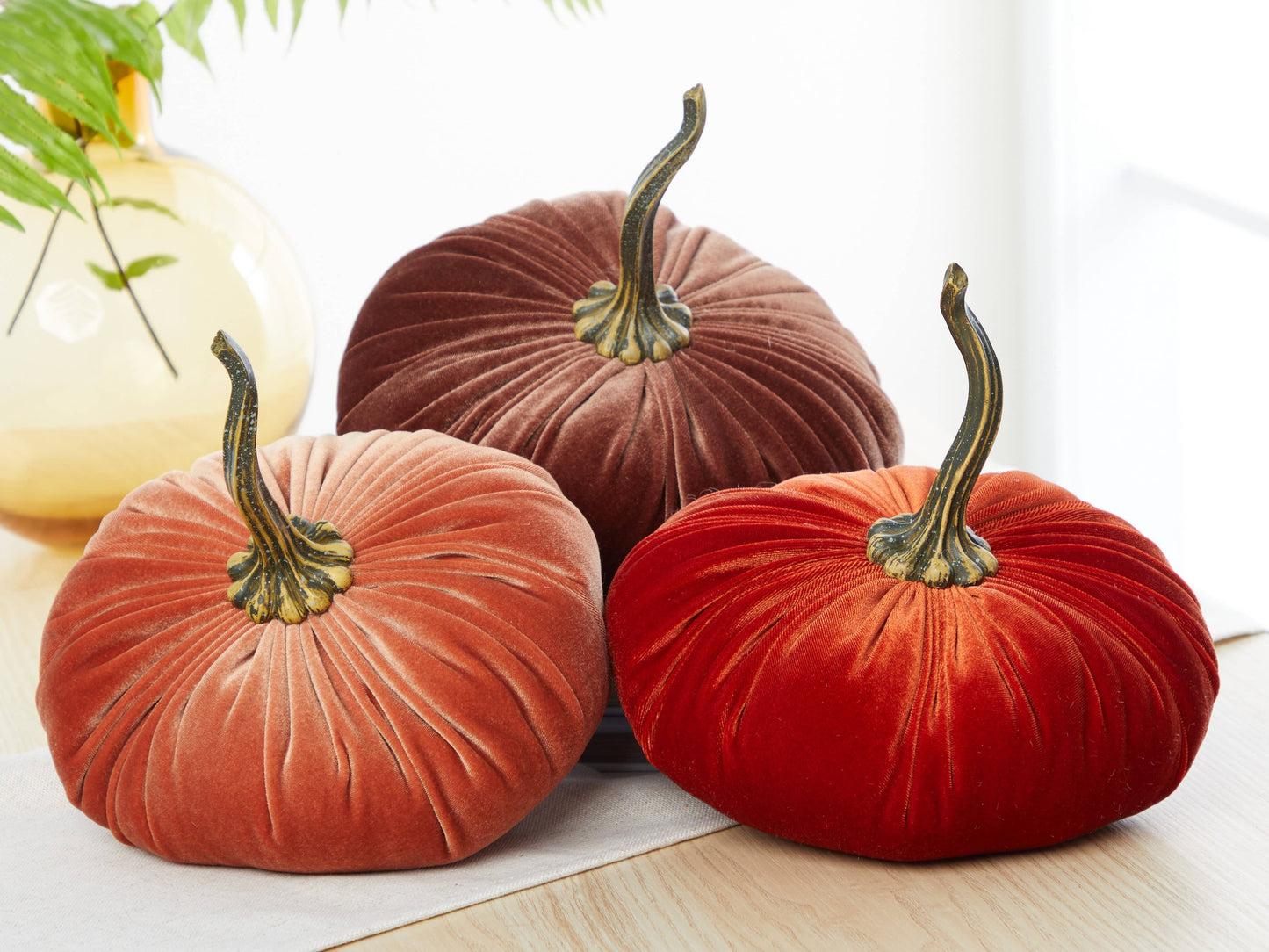 Pumpkin Extra Large Velvet, Fall Accent, Thoughtful Gift: Bronze