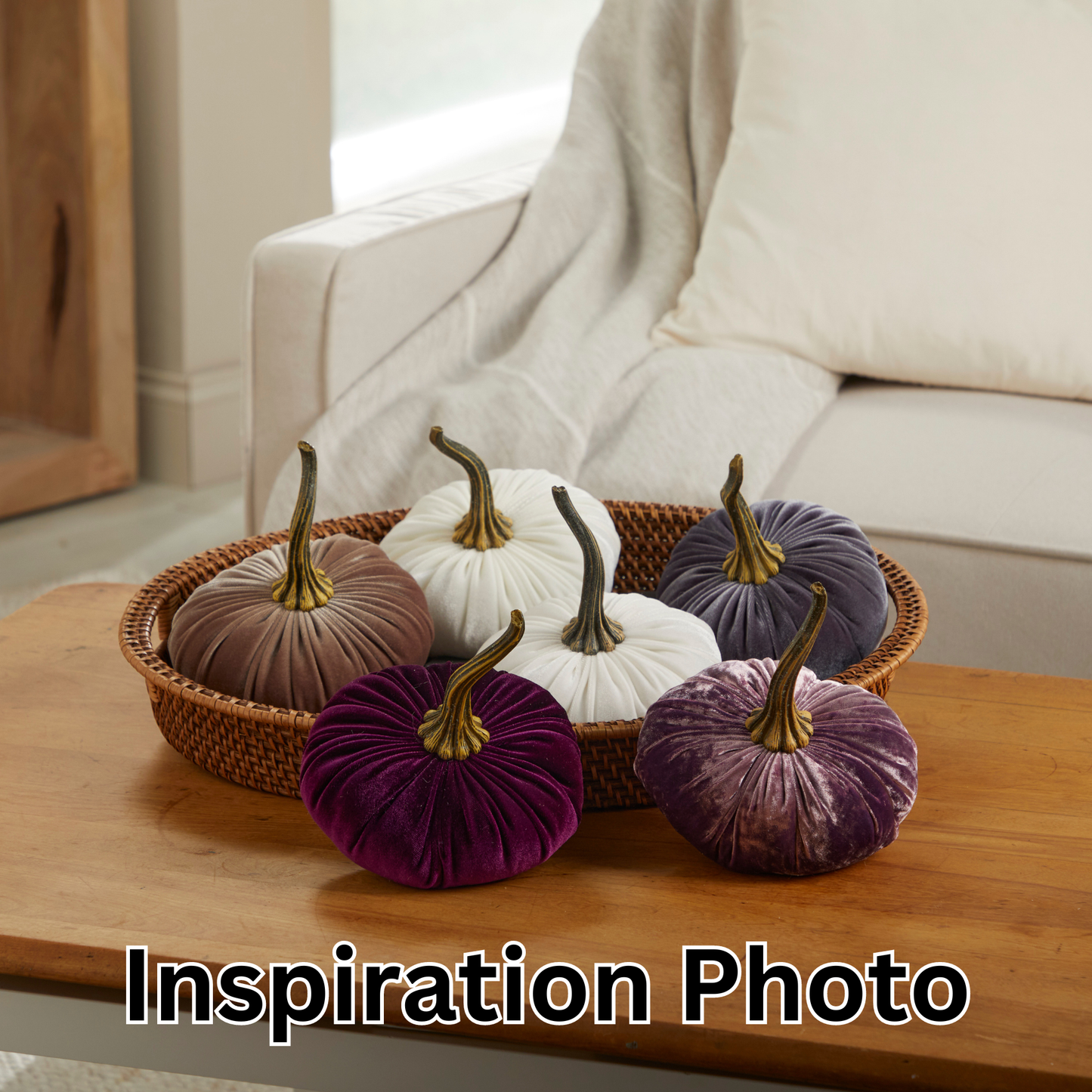 Pumpkin Large Velvet, Fall Mantel Decor, Halloween Table: Harvest