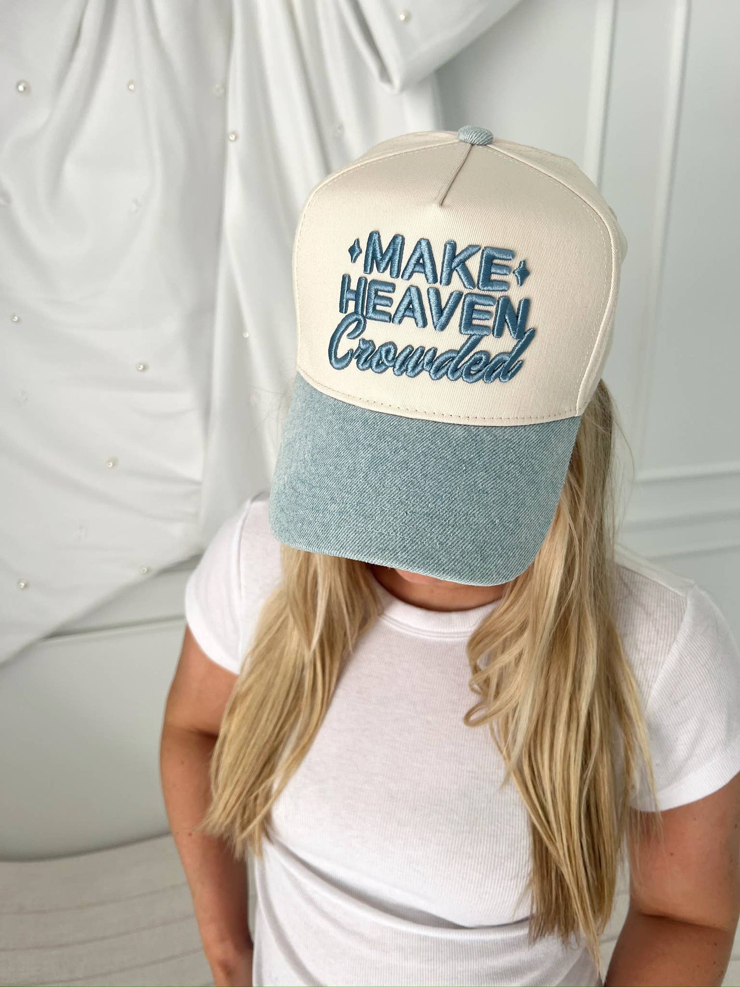 Make Heaven Crowded - Denim Vintage Trucker Hat