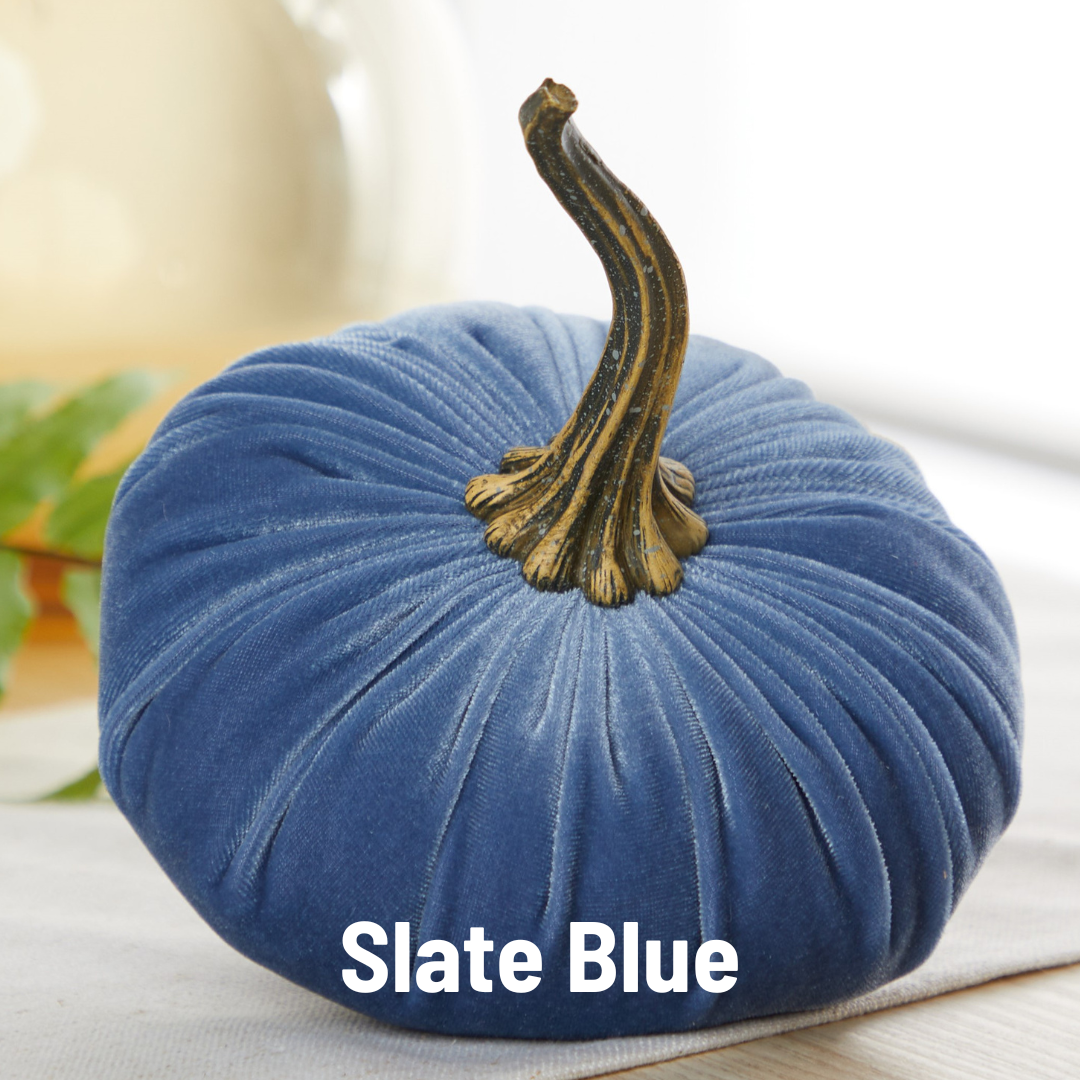 Pumpkin Large Velvet- Avocado