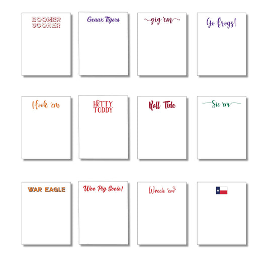 Collegiate Spirit Notepads: War Eagle - Auburn