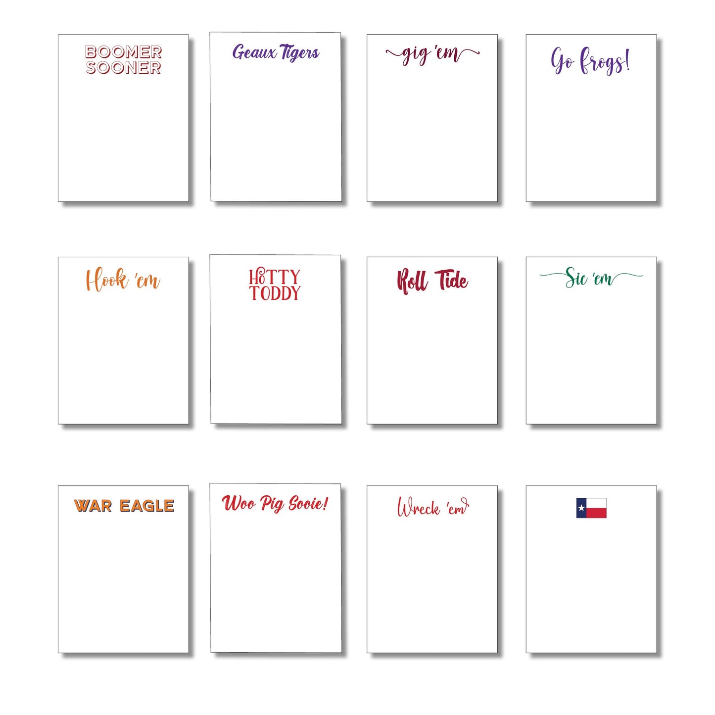 Collegiate Spirit Notepads: Gig Em - Texas A&M