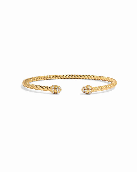 Twisted Bangle Cuff: Gold / 6.25"