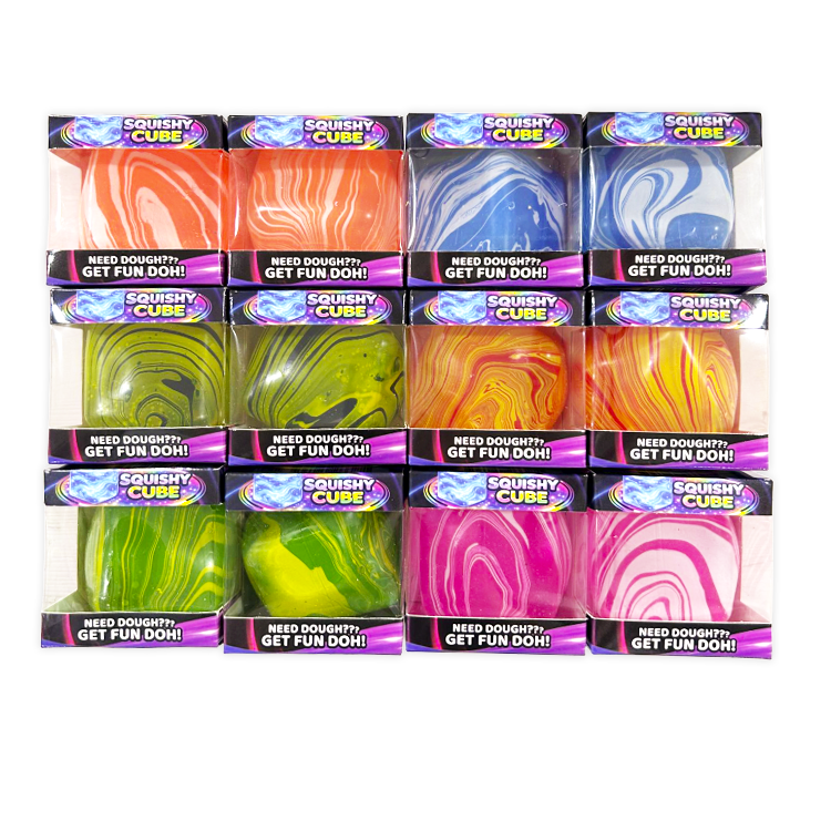 Fun Doh Swirl Squishy Cubes Viral Assortment