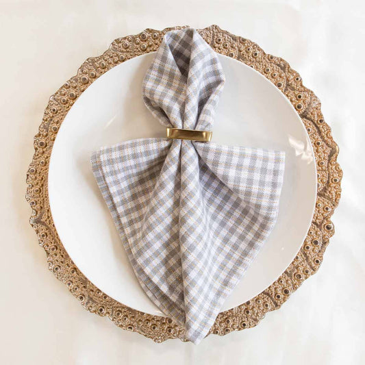 Elwood Napkin Gray/White/Gold 18x18