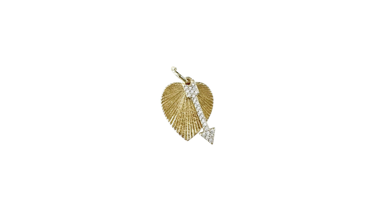 Cupid Heart and Arrow Charm