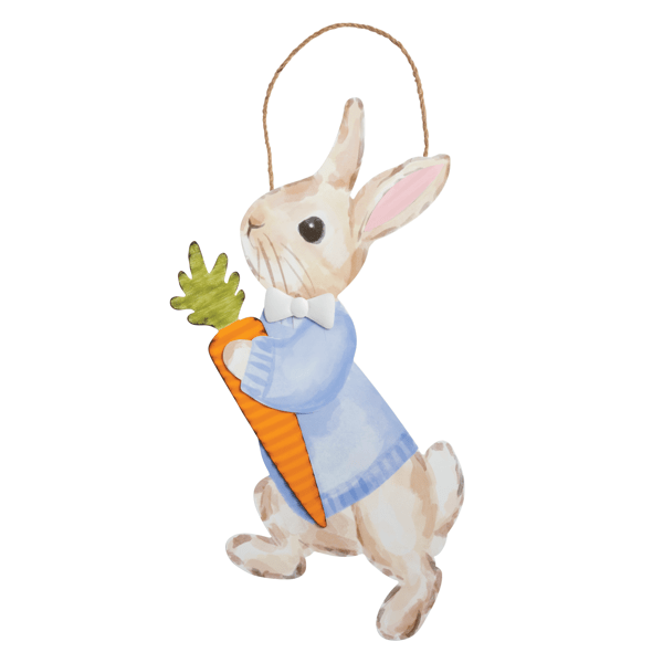 Tin Bunny Door Hanger