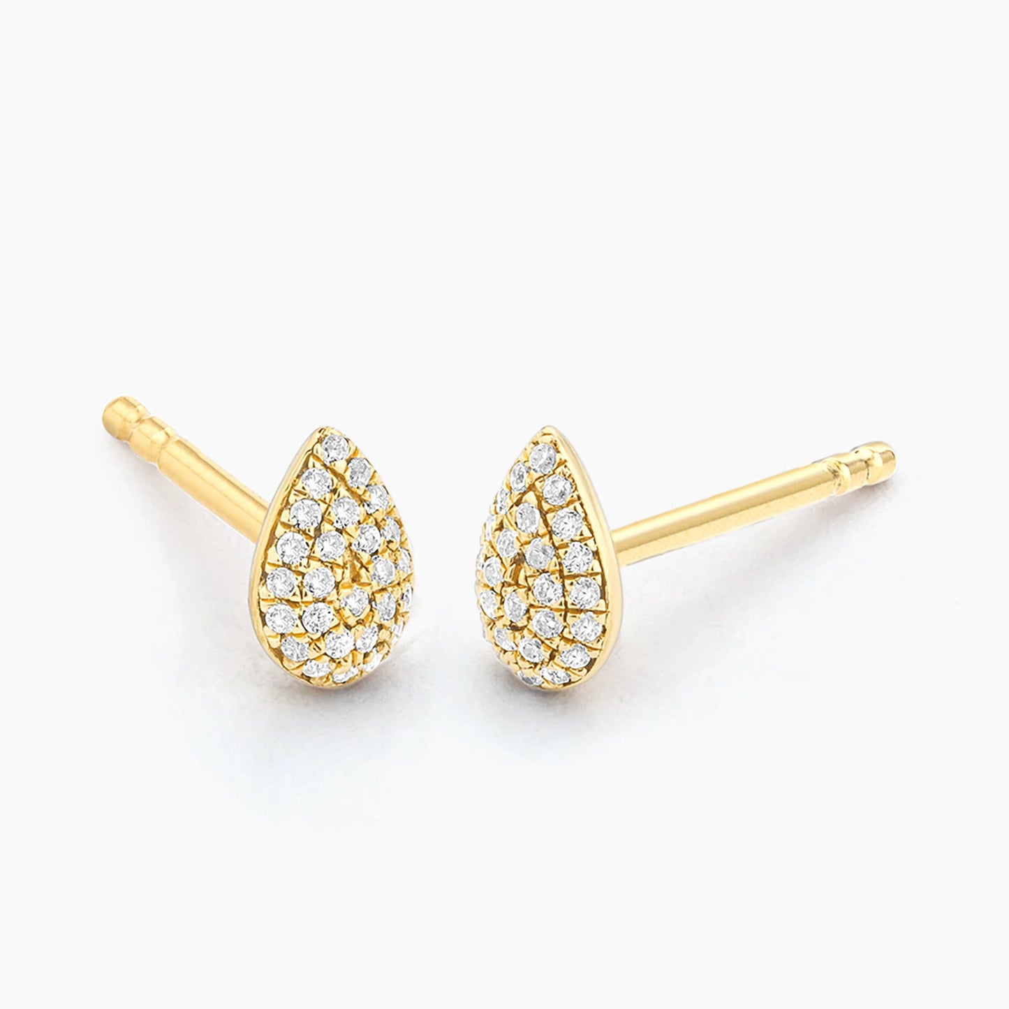 Gold Drop Stud Earrings