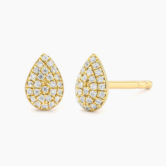 Gold Drop Stud Earrings