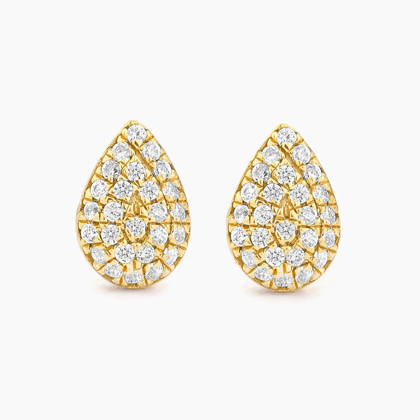 Gold Drop Stud Earrings
