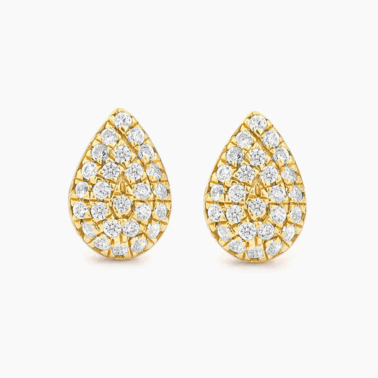 Gold Drop Stud Earrings