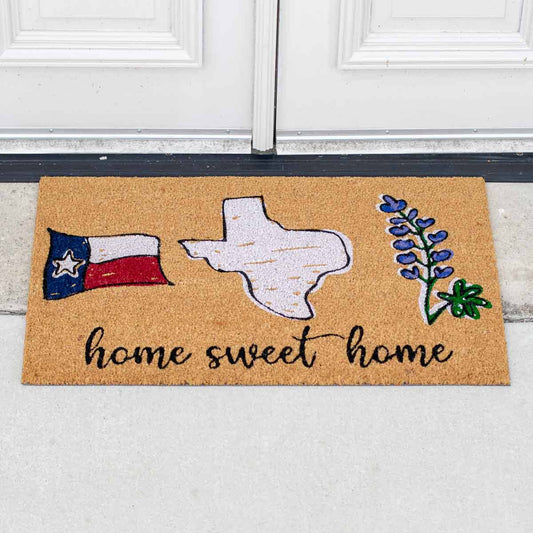 Home Sweet Home Texas Coir Doormat