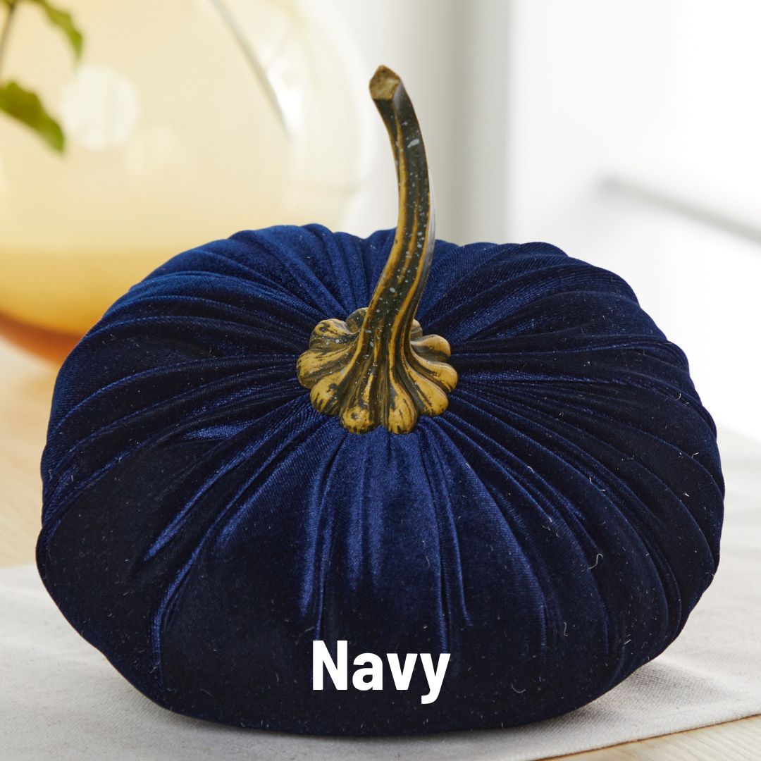 Pumpkin Extra Large Velvet, Fall Accent, Thoughtful Gift: Olive