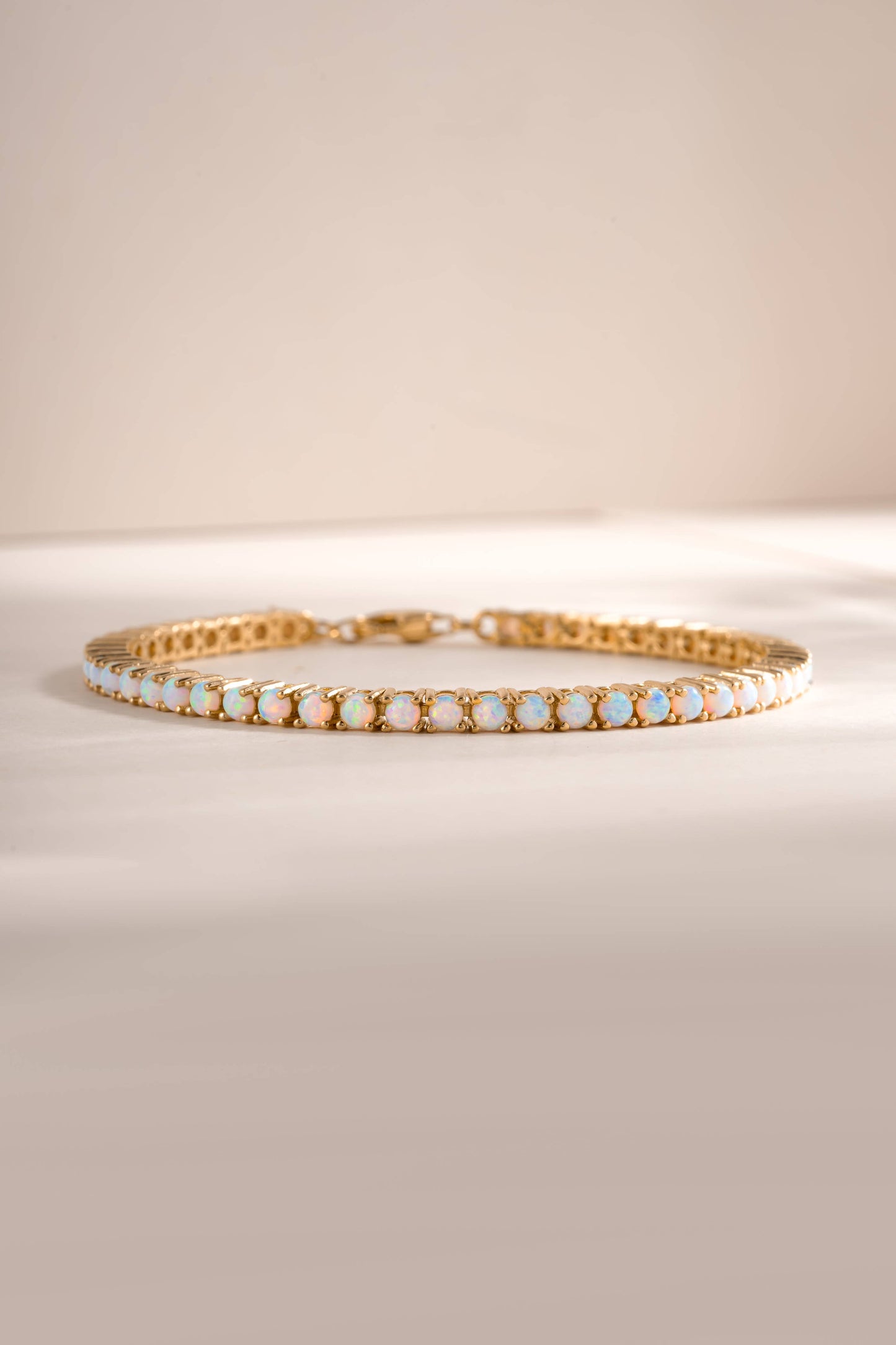 Opal Tennis Bracelet: 6.25" / Gold