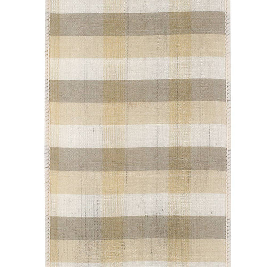 Chandler Check Wired Edge Ribbon, Multi, 4 In, 10 Yards
