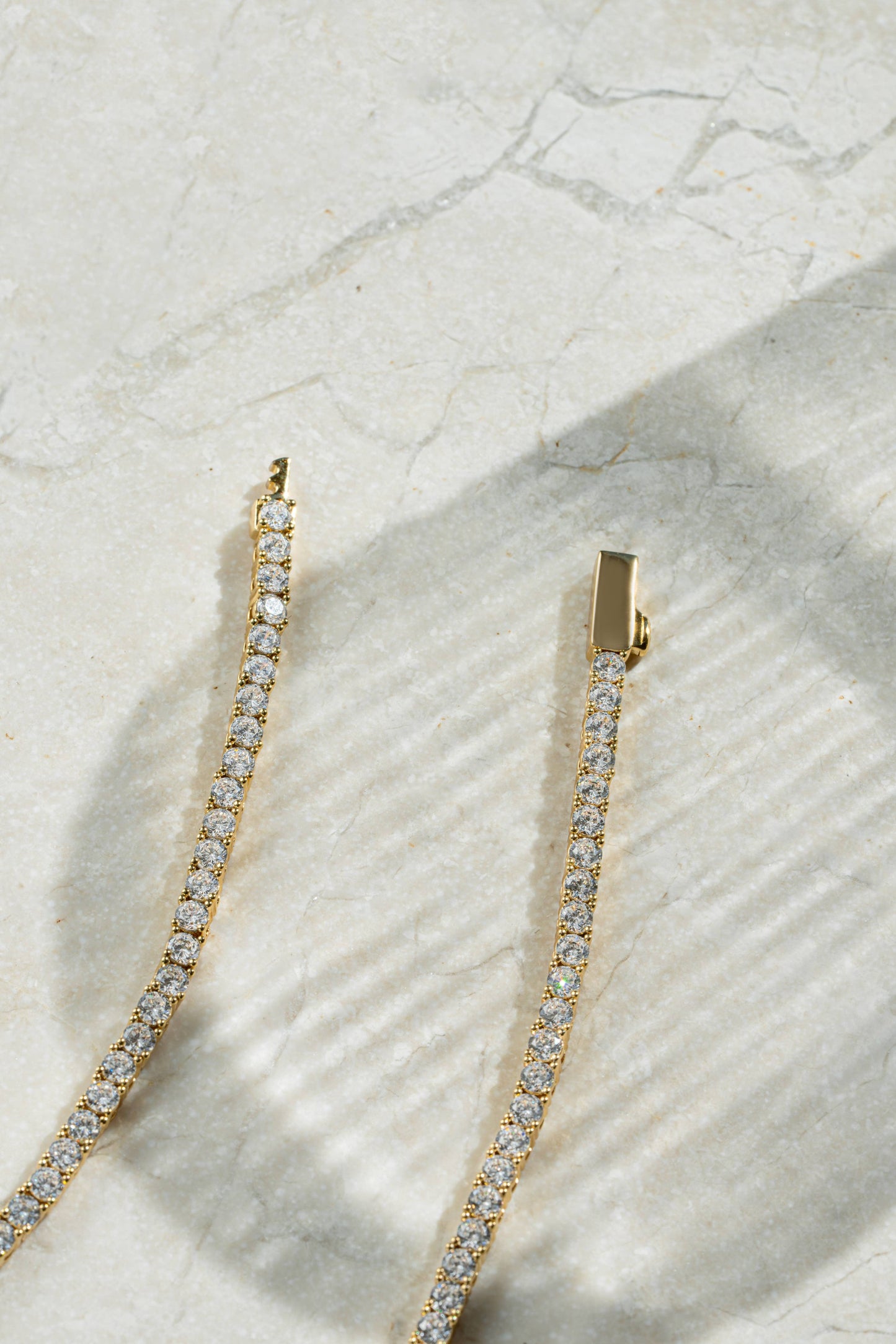 3mm Diamond Tennis Necklace: Gold / 16"