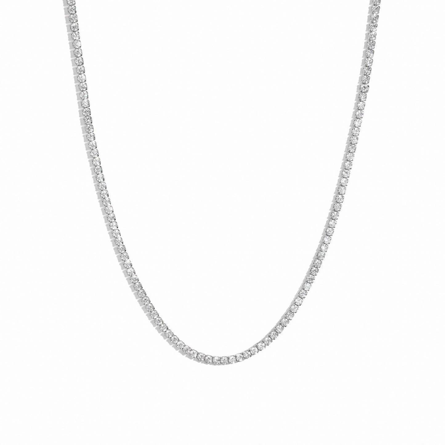 2mm Tennis Necklace: Gold / 15" + 3" Ext