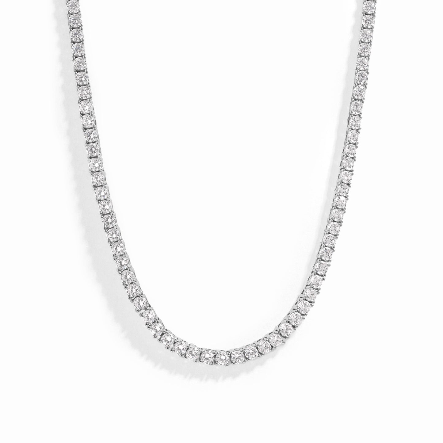 3mm Diamond Tennis Necklace: Gold / 16"