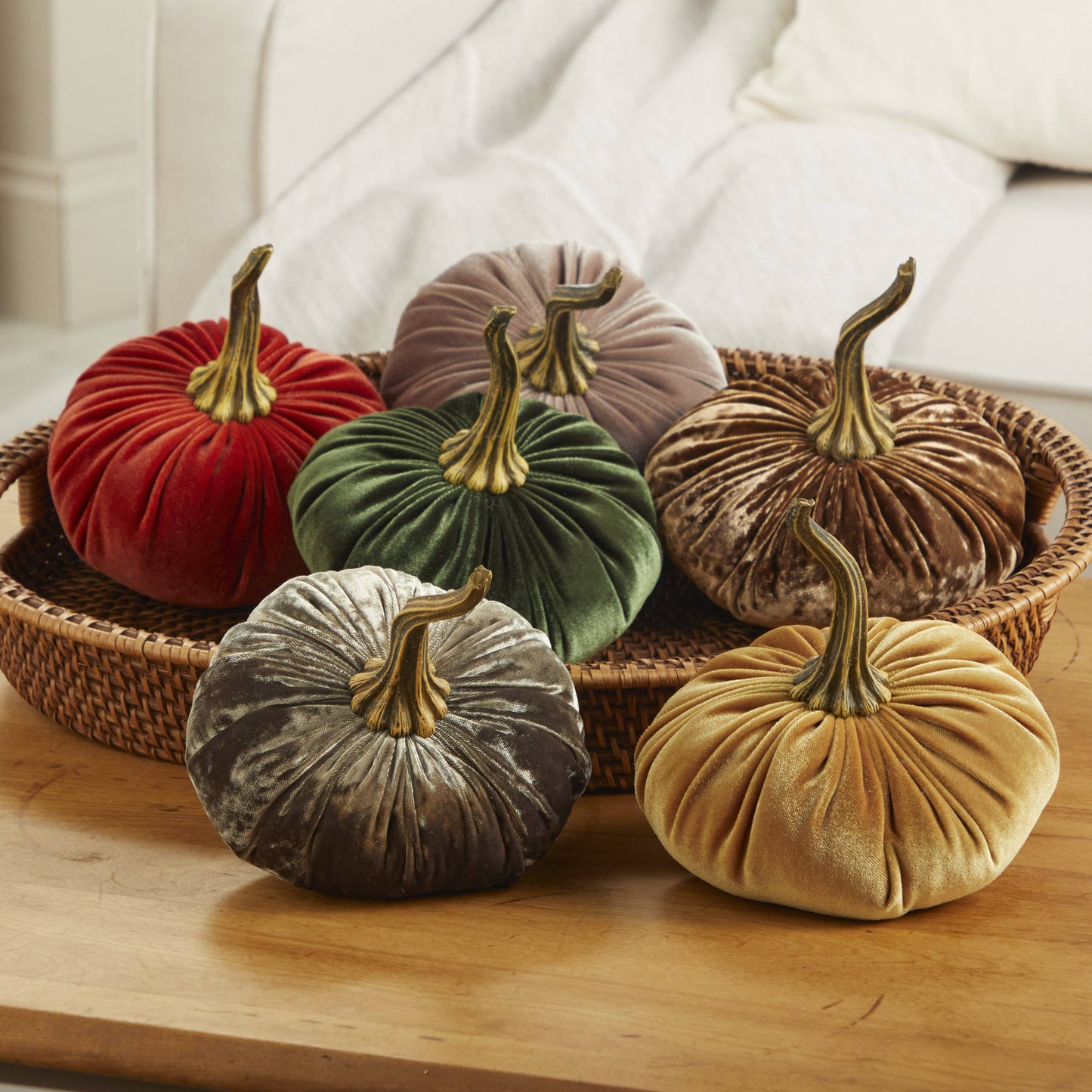 Pumpkin Large Velvet, Fall Mantel Decor, Halloween Table: Harvest