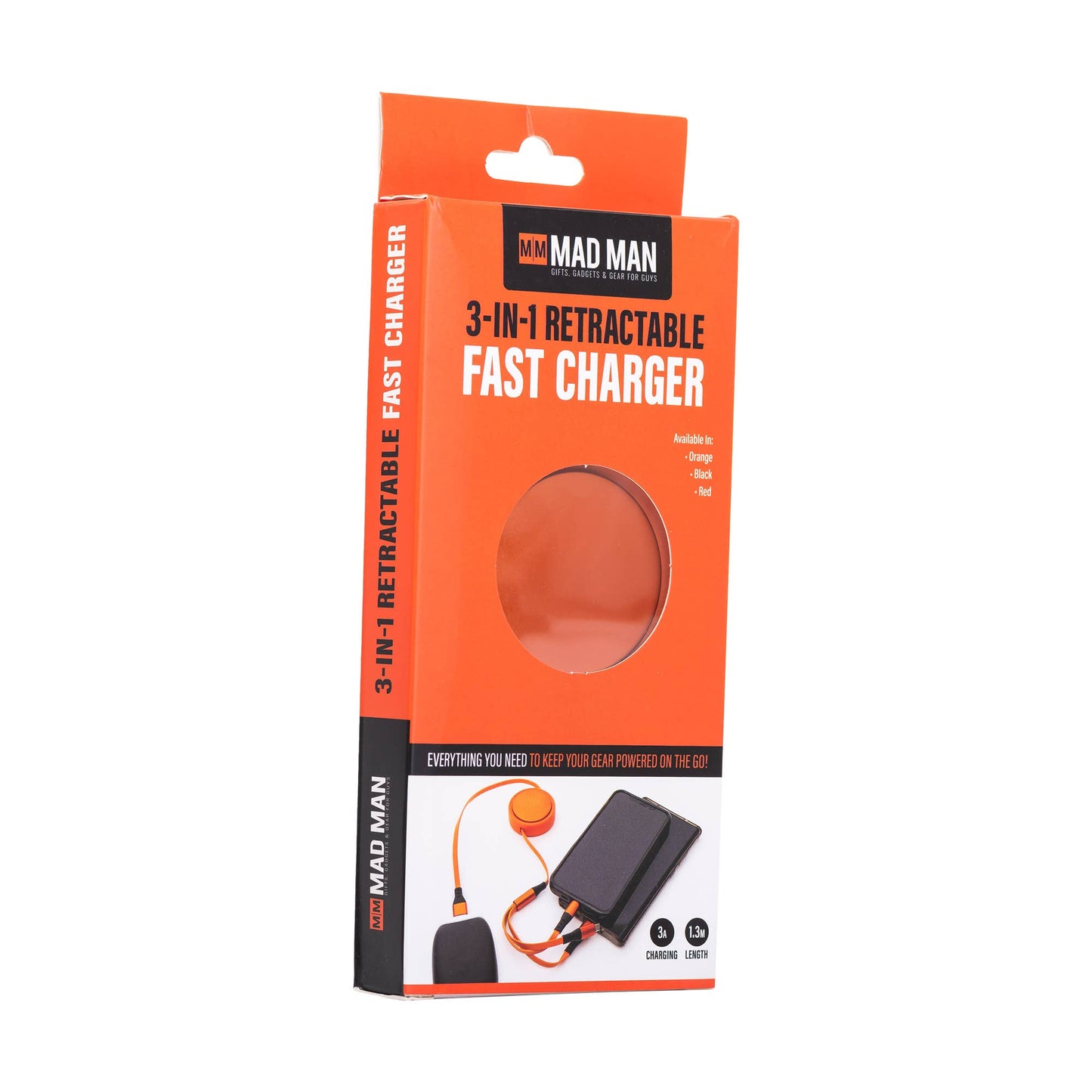 Retractable Fast Chargers: Black