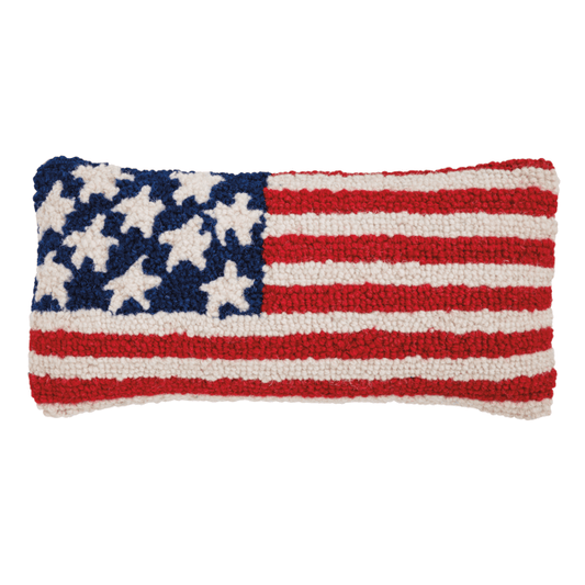 Americana Hook Wool Mini Pillow