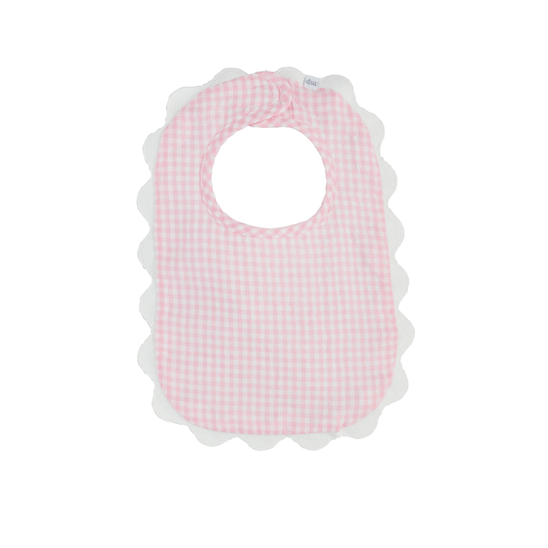 Pink Scallop Bib