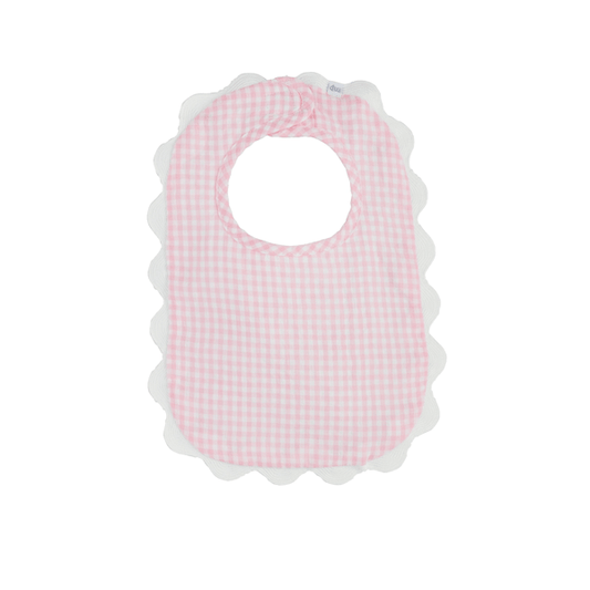 Pink Scallop Bib