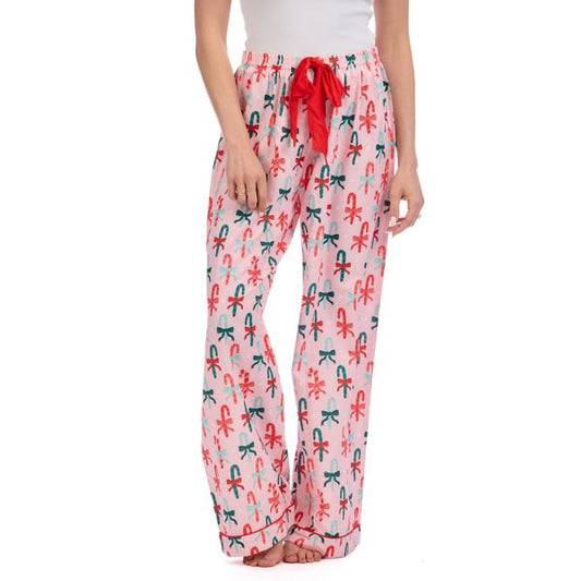 Bow and Candy Cane Pajama Pants