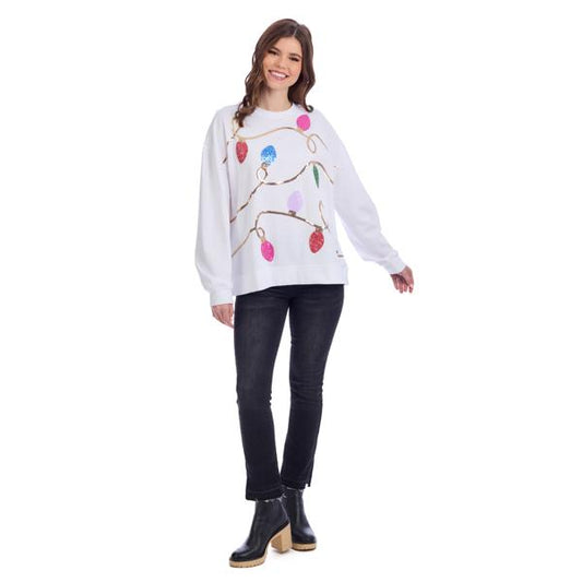 Holiday White Sparkle Sweatshirt