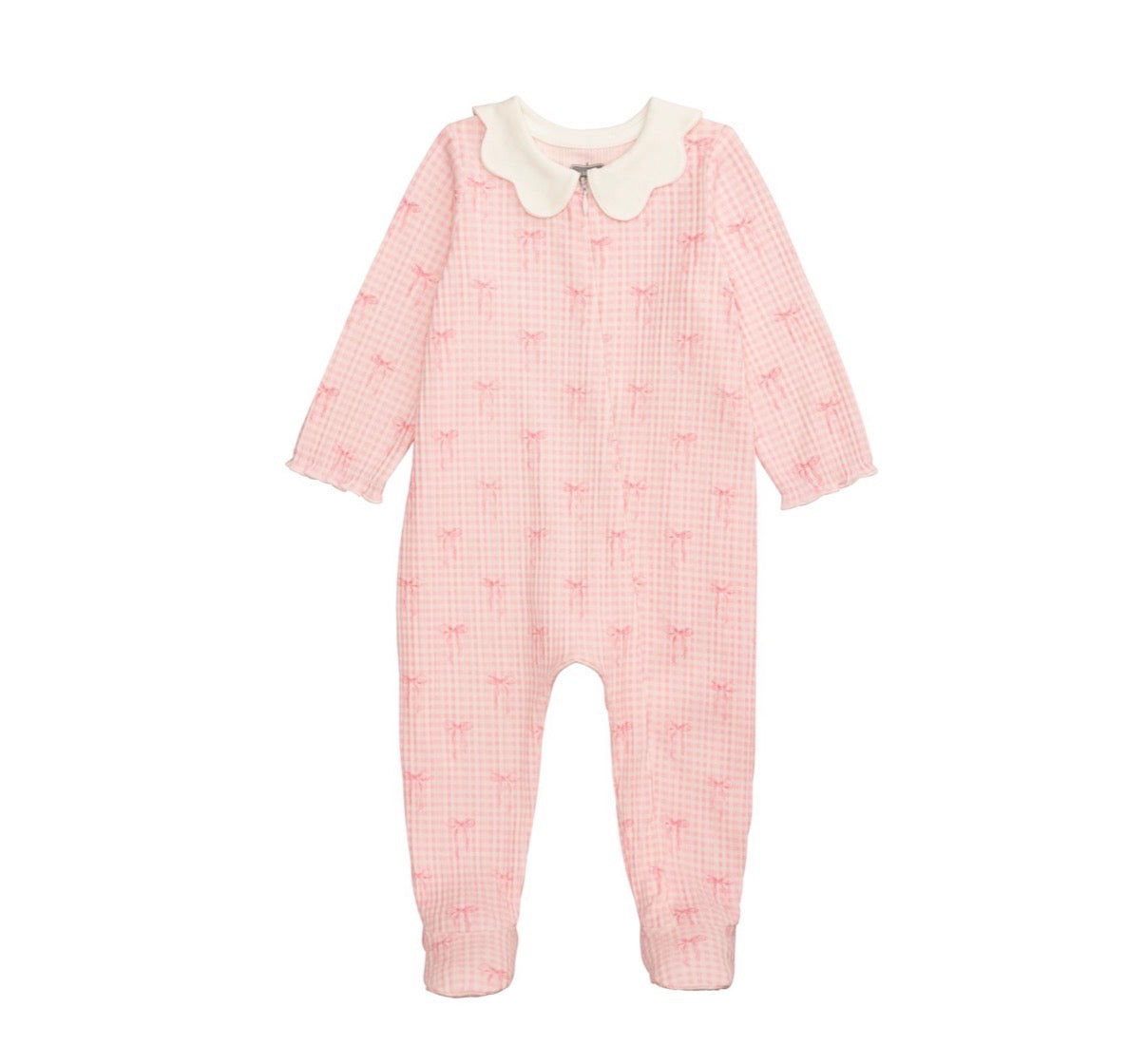 Bows Pink Scallop Sleeper