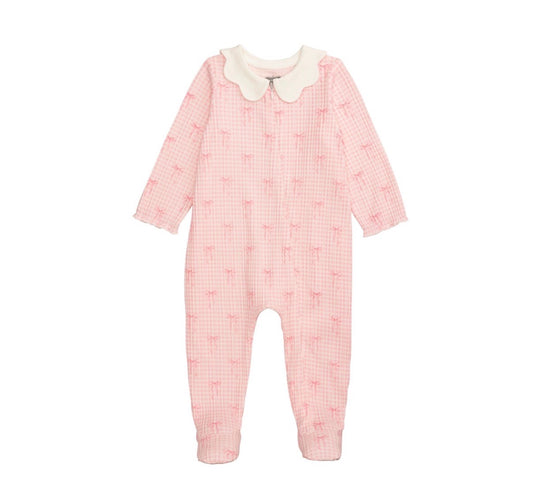 Bows Pink Scallop Sleeper