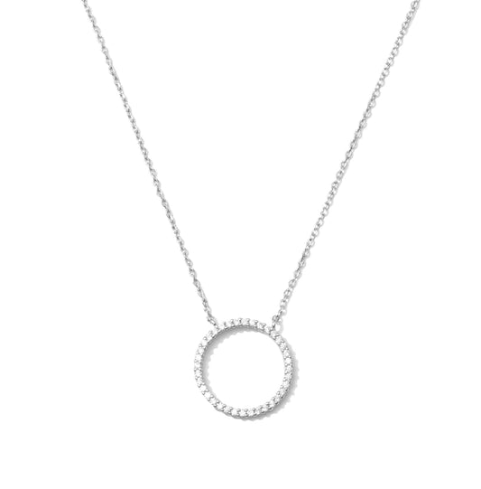 Open Pave Circle Necklace