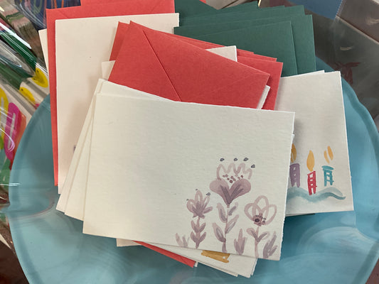 Hand painted Enclosure Card - H.Bloem